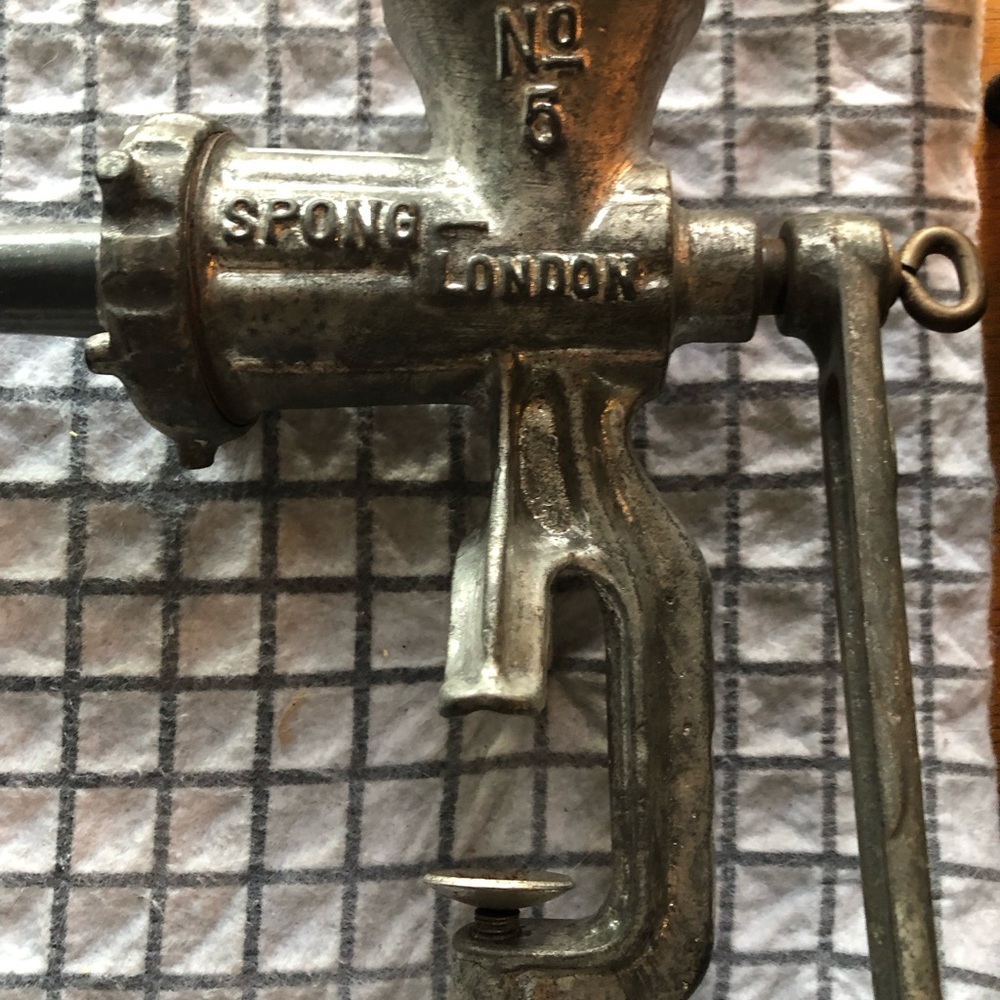 Cast iron made in England meat grinder